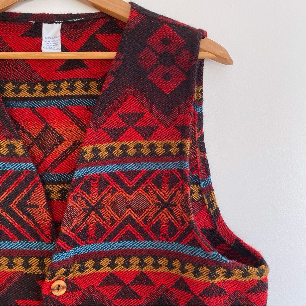 Mexican Woven Geometric Colourful Vest